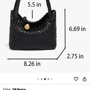 Chic Black Woven Mini Bag